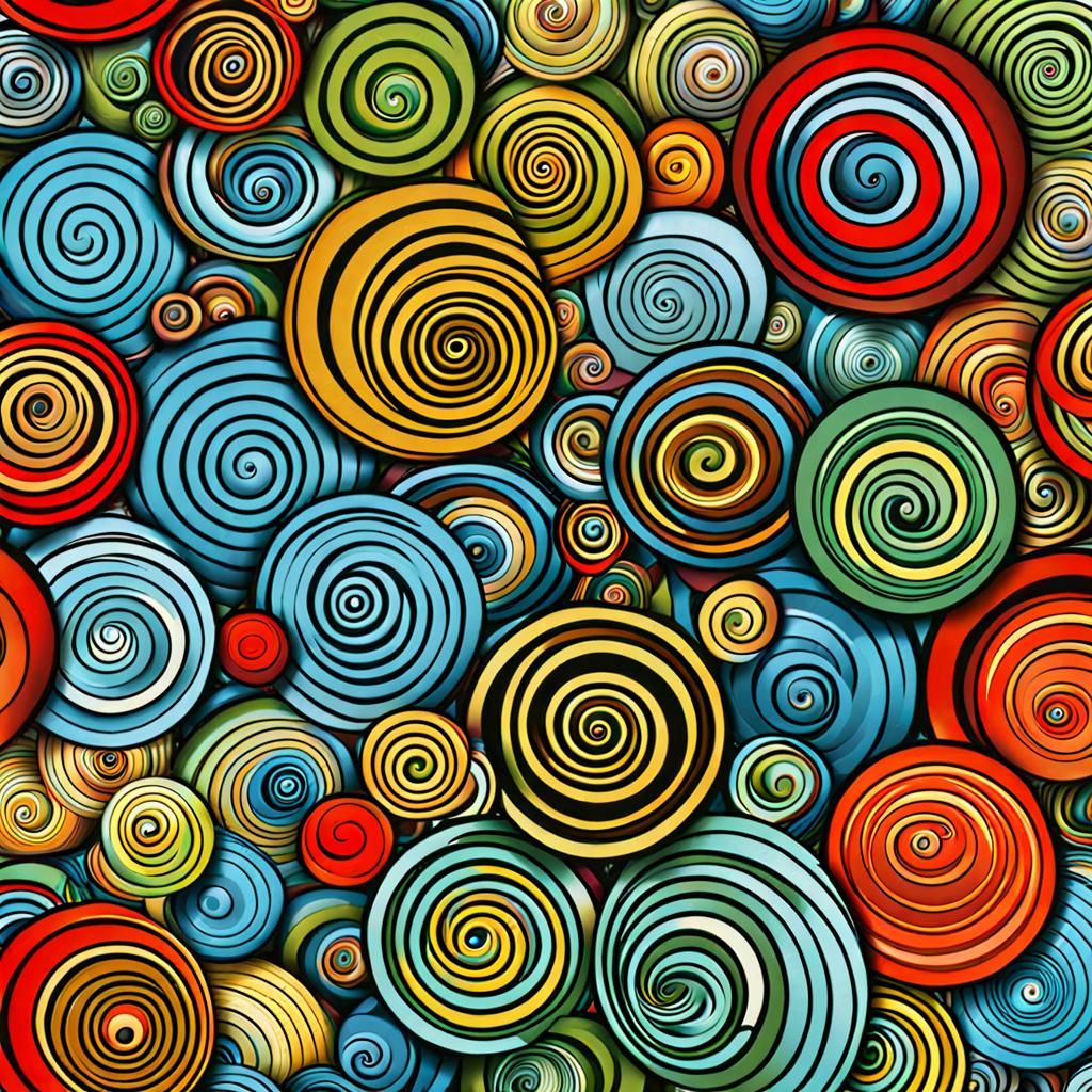 Pattern spiral bubbles - AI Generated Artwork - NightCafe Creator