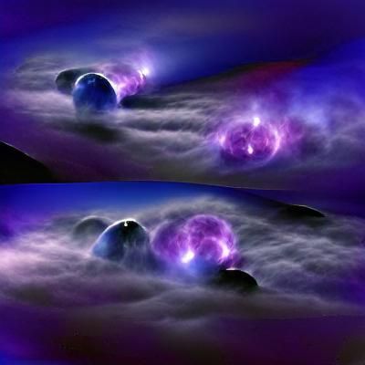 Beautiful background of blue and purple misty plasma clouds....