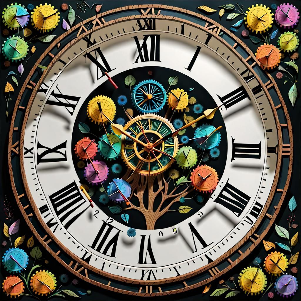 clock face AI Generated Artwork NightCafe Creator
