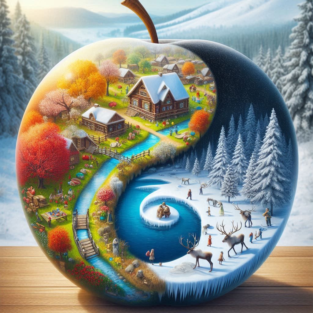 Contrasting seasons of Autumn and Winter