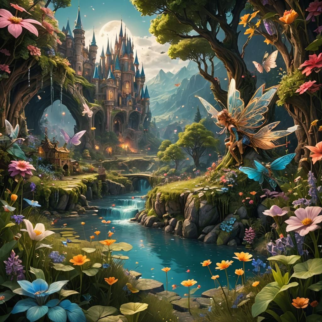 Fairy-Themed Journal Page in Detailed Matte Painting