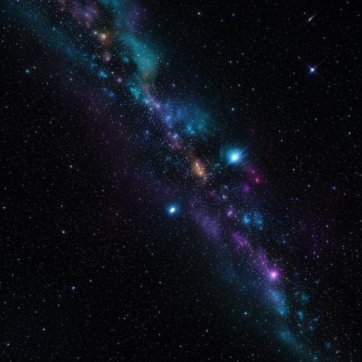 Big Dipper Constellation in Vibrant Oil Painting