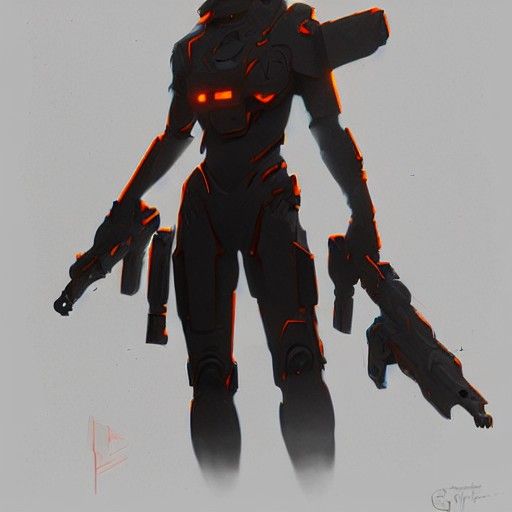 sci-fi grey orange