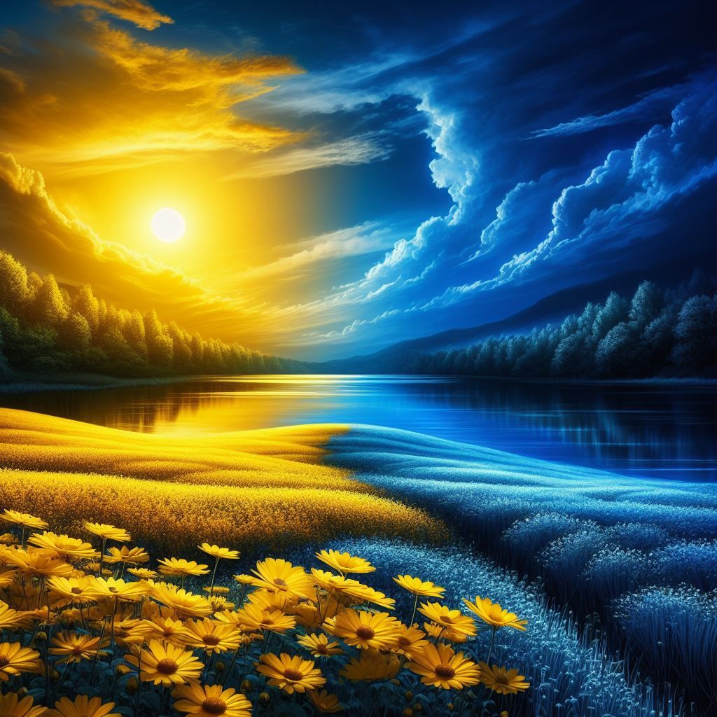 Sunset over Flowers