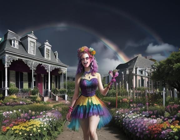 Secret flower chase the rainbow, 
Thshes a treasure there.
B...