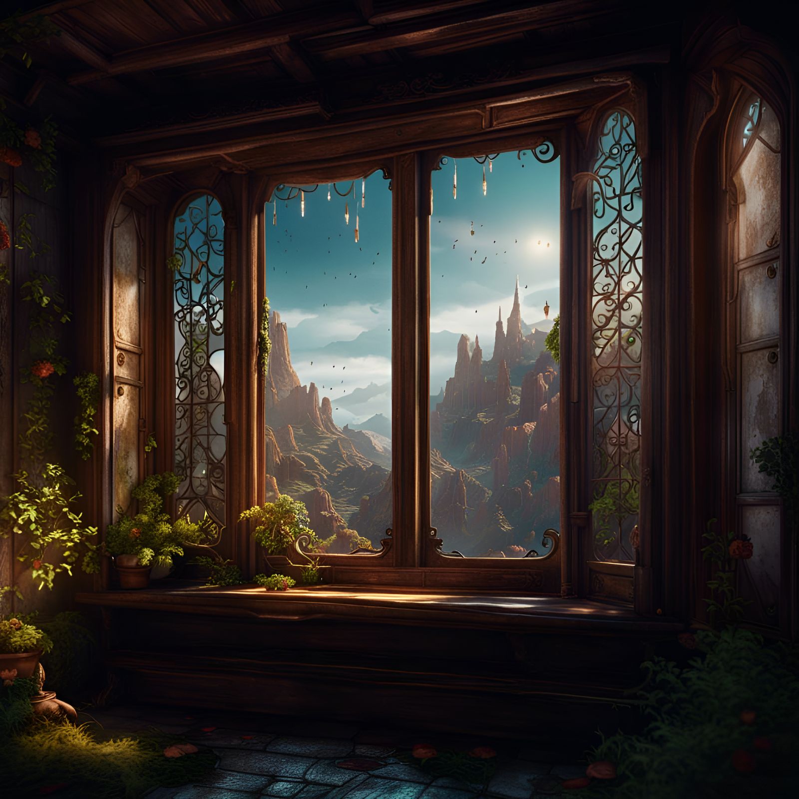 View out of a window