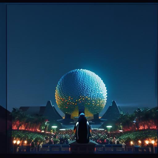 Penguins taking over Epcot