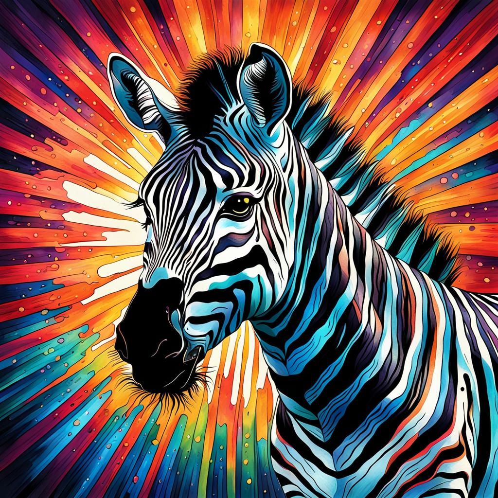 Contrasting Zebra