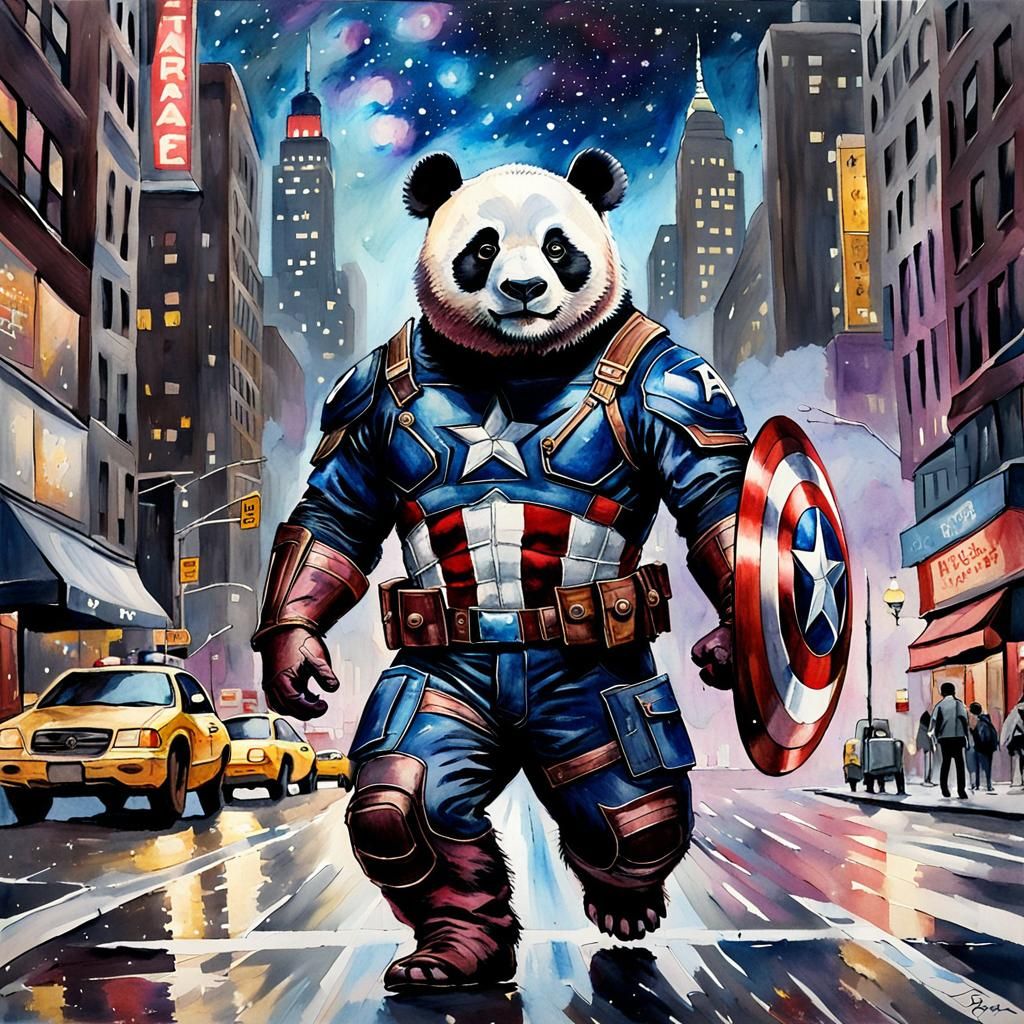 Captain America   by @AuntieWombat