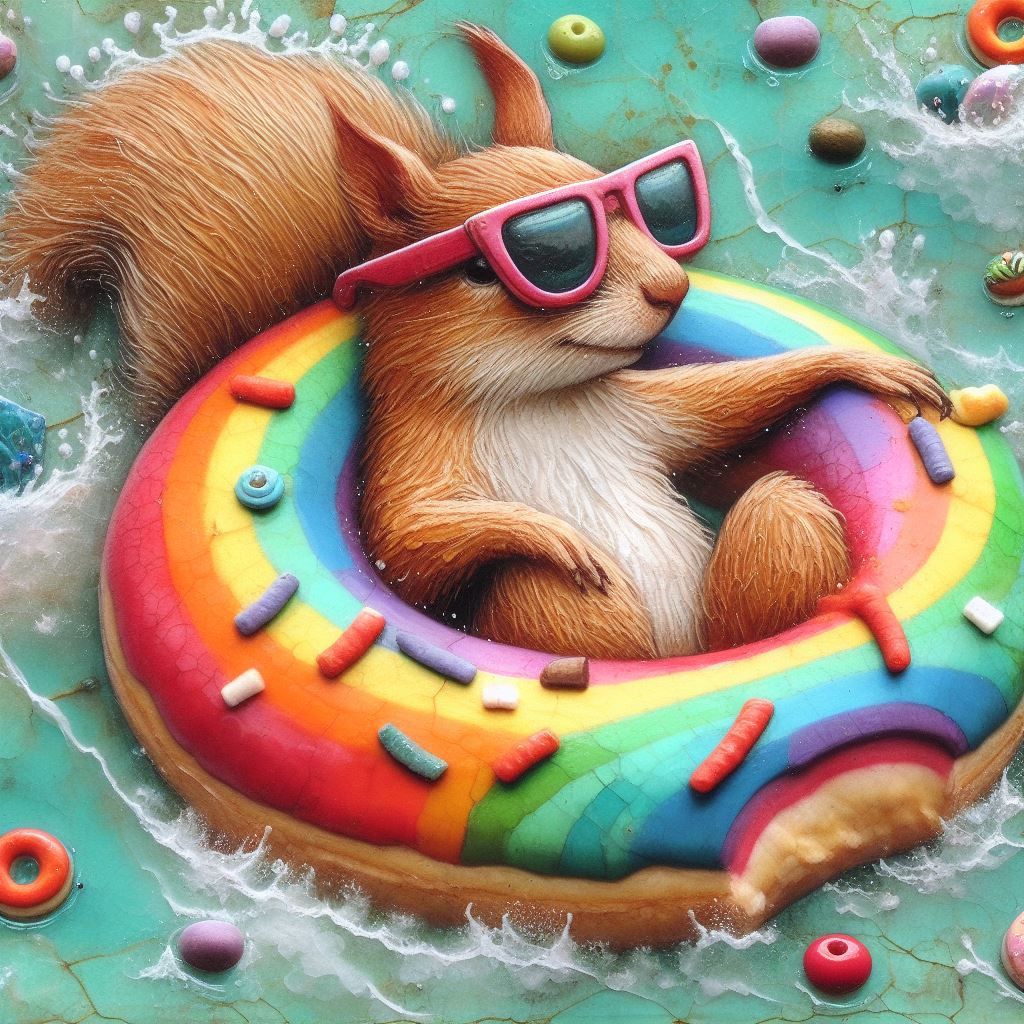 Squirrel Donut Float
