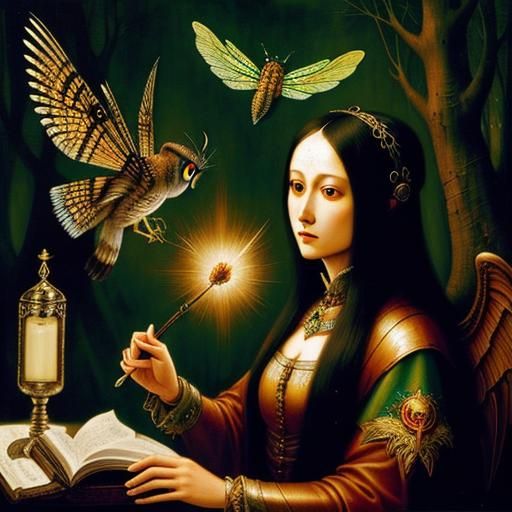 Esao Andrews Magnificent Owl , Mystical Forest , Ethereal Dr...