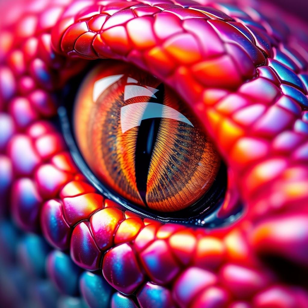 Macro View Daily Challenge #989  MACRO EXTREME CLOSE-UP OF A COLORFUL SNAKE EYE   by @gypsy