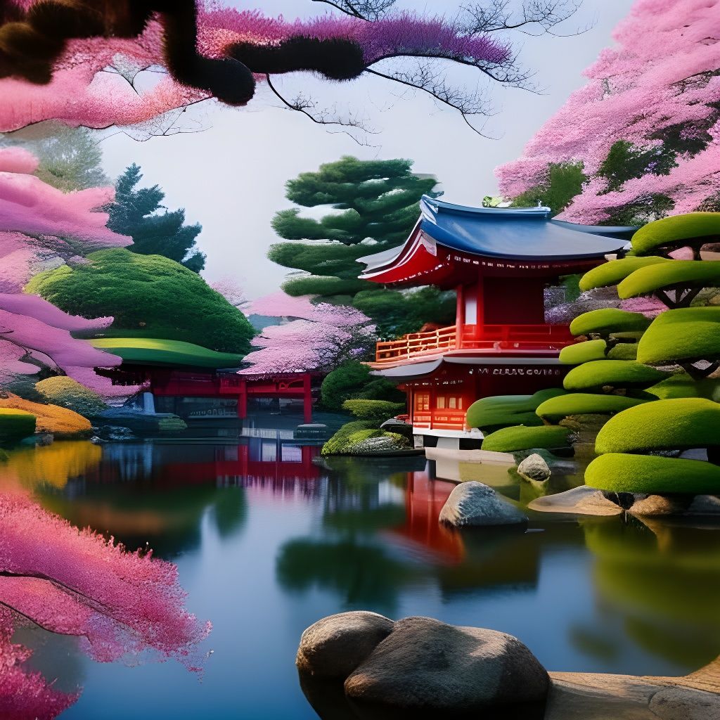 Japanese Garden #4 - AI Generated Artwork - NightCafe Creator