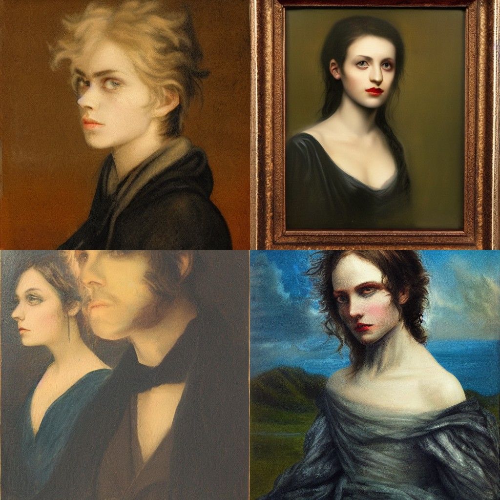 A portrait in the style of Neo-romanticism