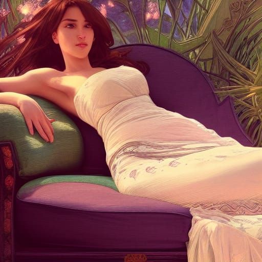 Rubenesque Woman on Cushions: Renaissance Art