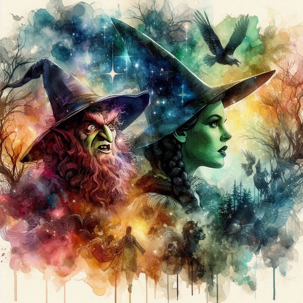 Dorothy and the Wicked Witch of the West Double Exposure