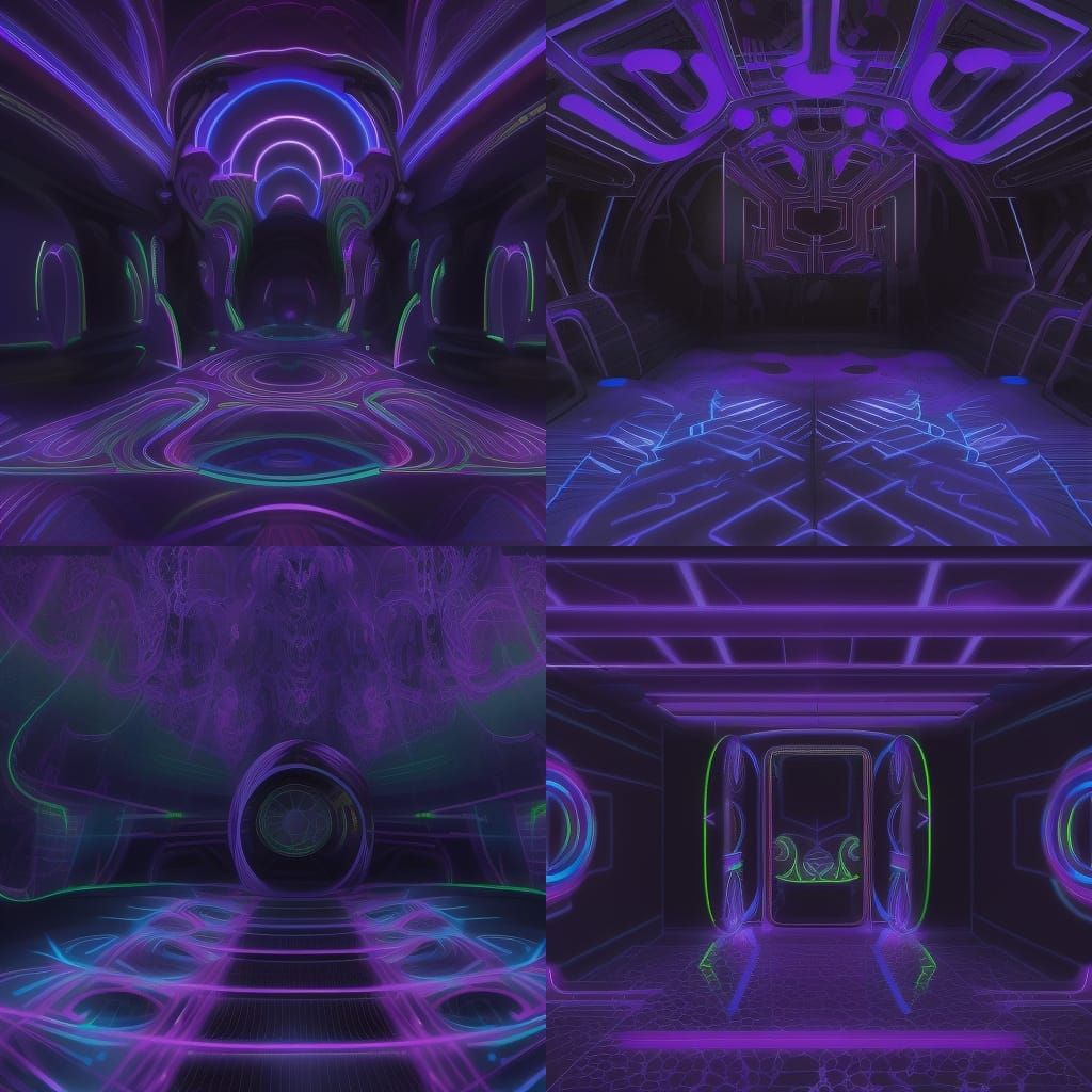 UV futuristic Tron neon party blacklight rave music dance - AI ...