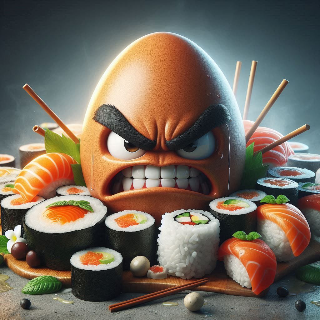 Angry Eggs - Sushi