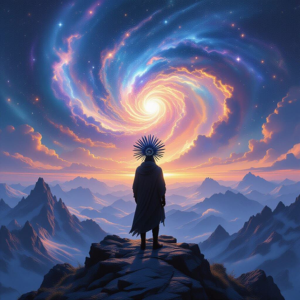 Let the man be made in stardust and lights 