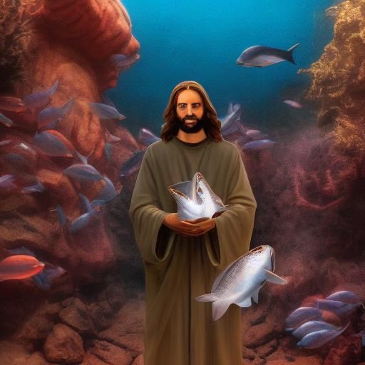 Jesus with fishes