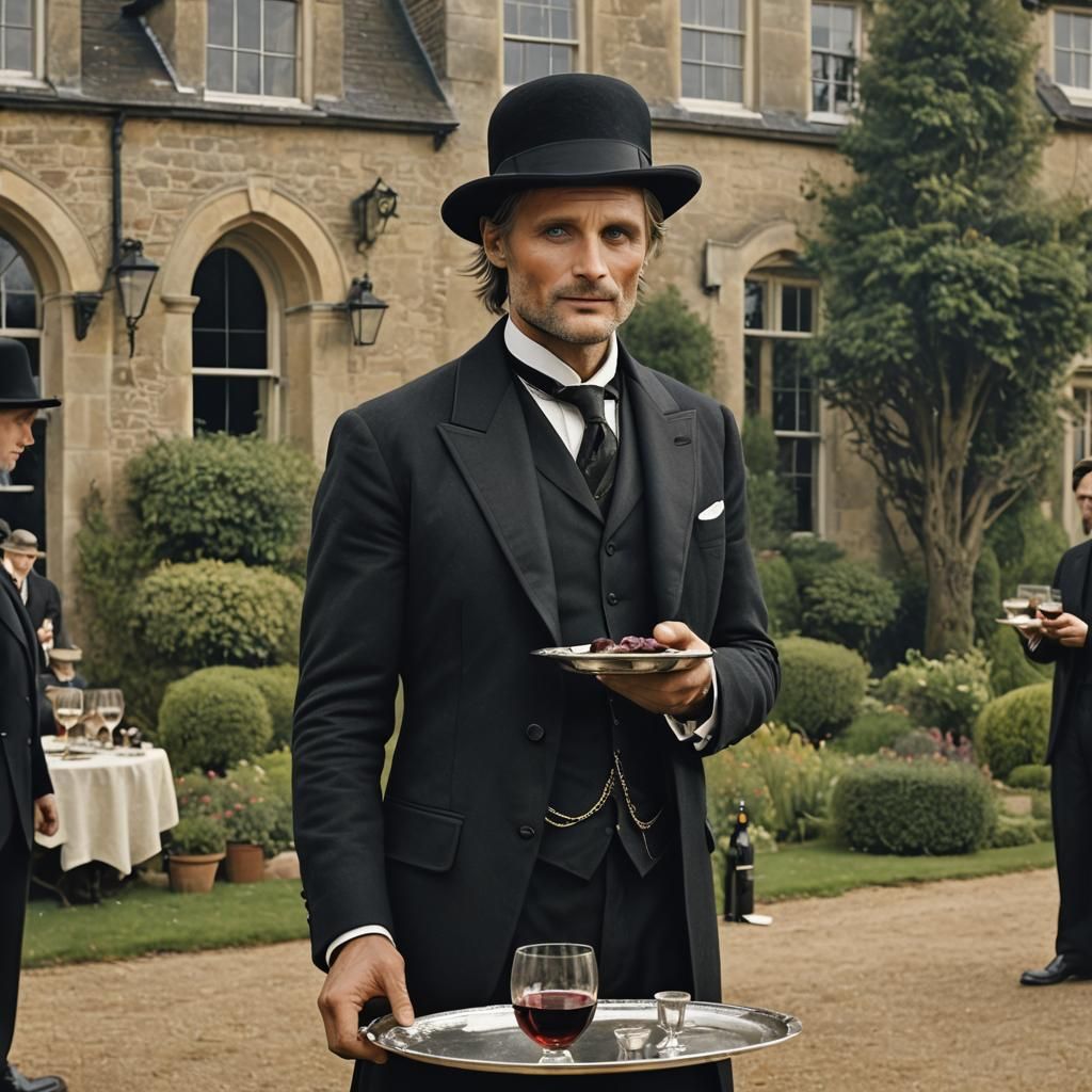 Butlers never eat on the job