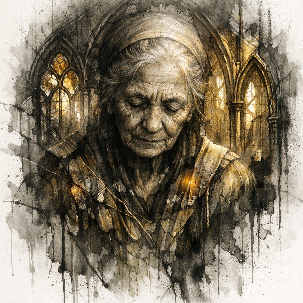 Double exposure portrait