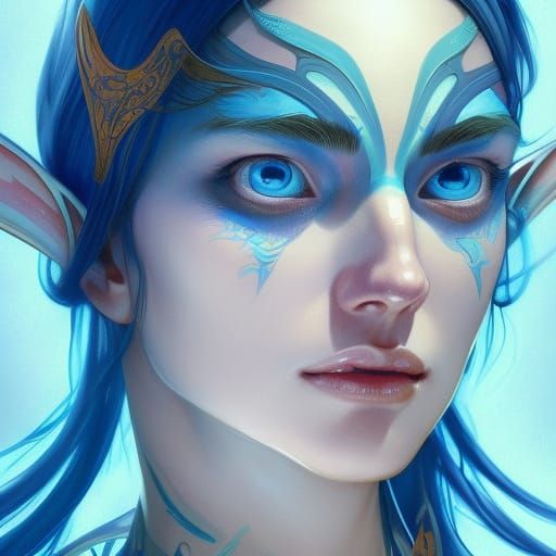 Azure Eyes - AI Generated Artwork - NightCafe Creator