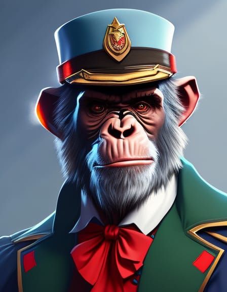 Captain Chimp  by @Manu