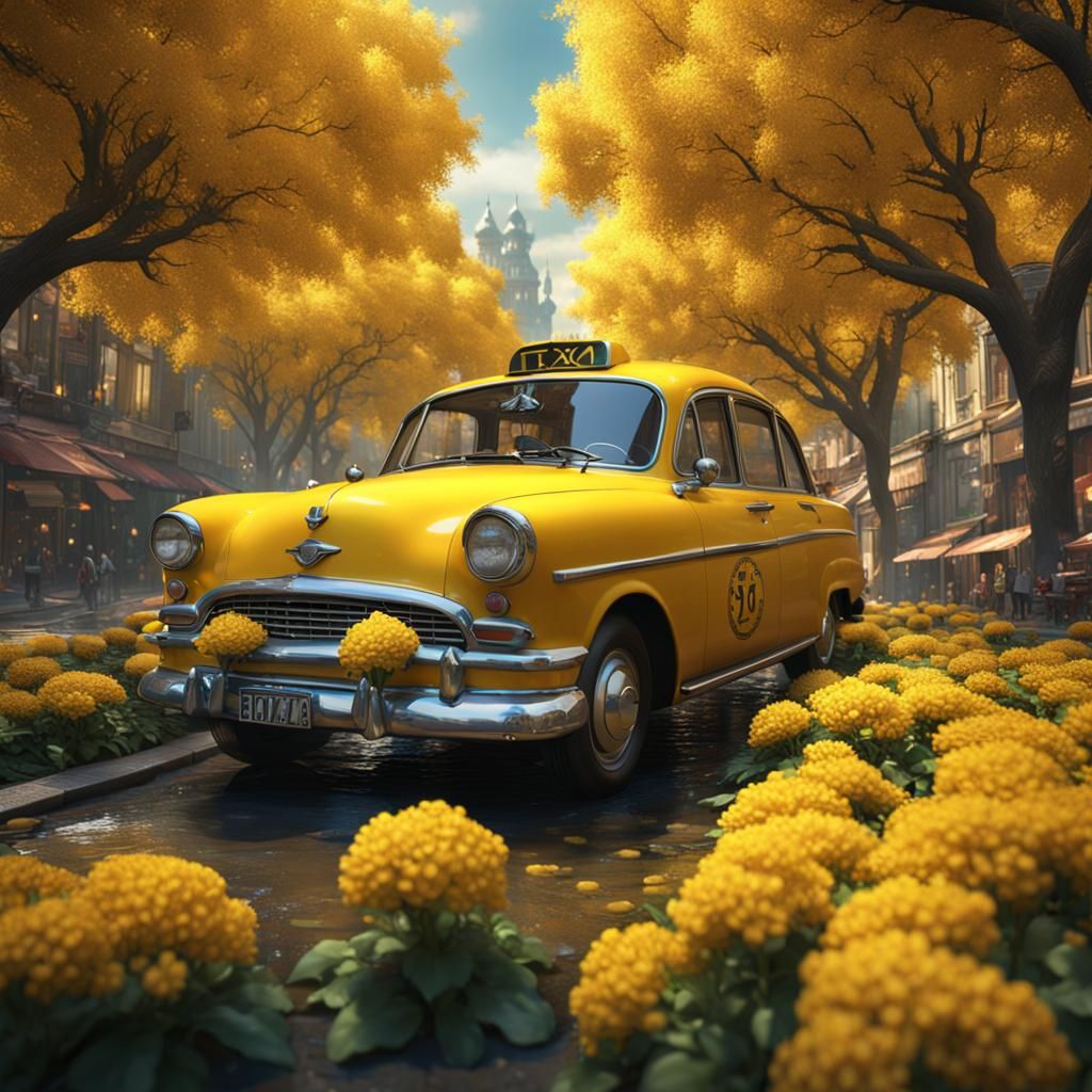 A Yellow Taxi  by @Janzie