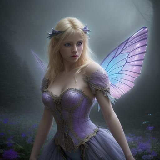 Realistic  gorgeous  blonde Fairies , fit tiny,  blue eyes, ...