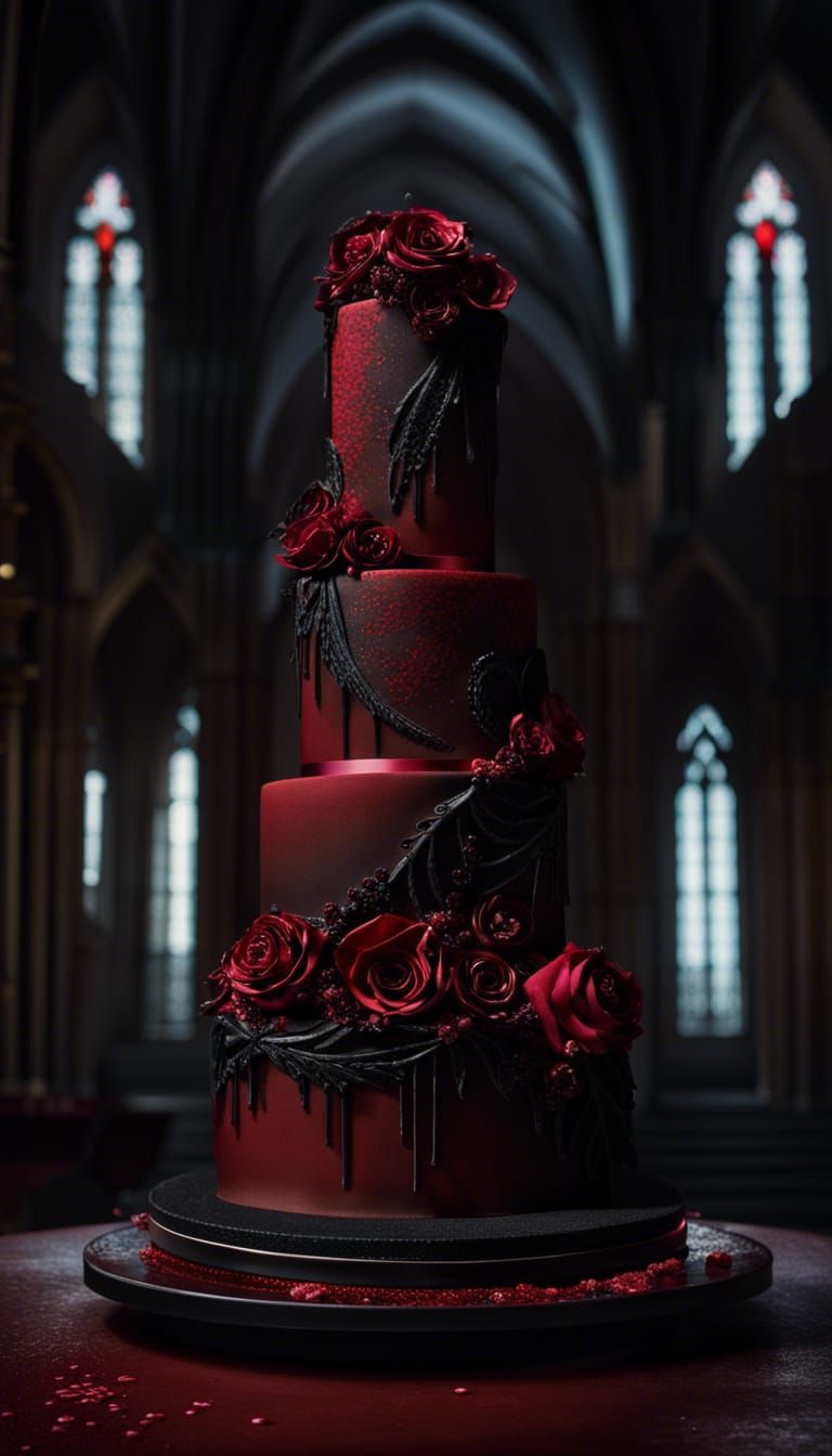 Gothic Wedding Cake  by @KrampusCat 