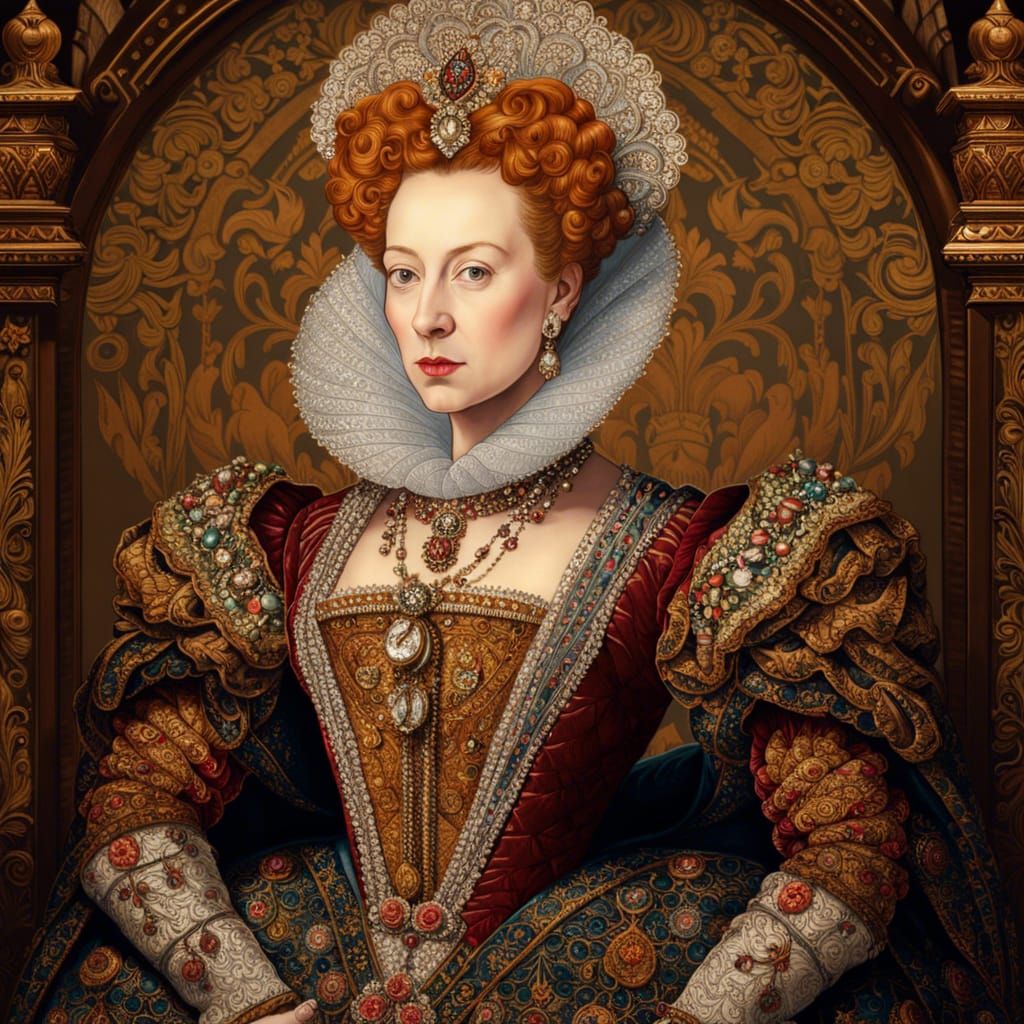 Portrait of Queen Elizabeth I Tudor  by @AmurAnn