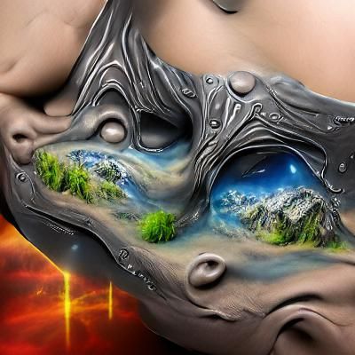 Below the Firmament hyperdetailed airbrush art ZBrush Centra...