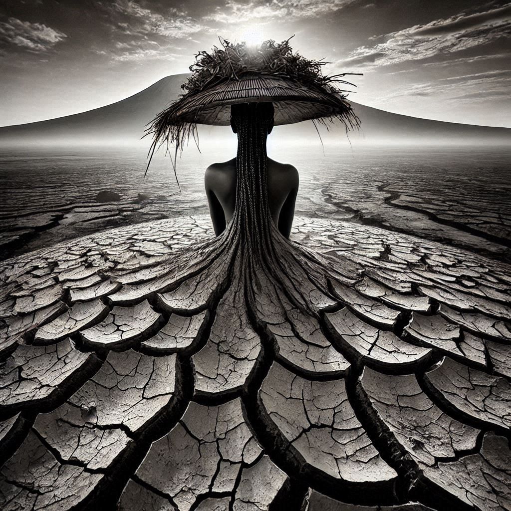 In her earthen dress