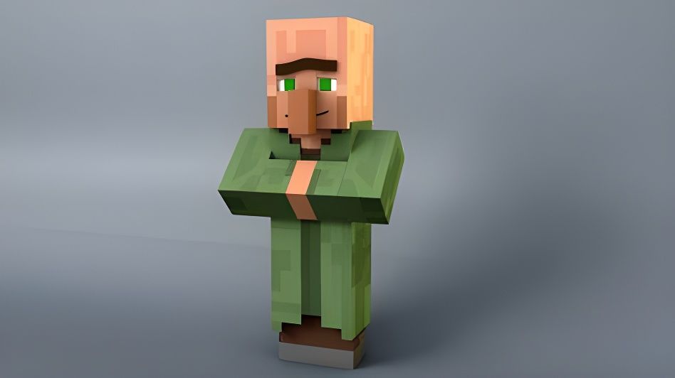 A Minecraft villager