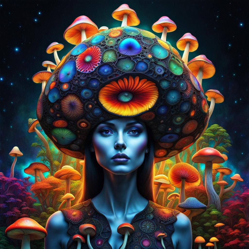 Fungi Girl 9723 - AI Generated Artwork - NightCafe Creator