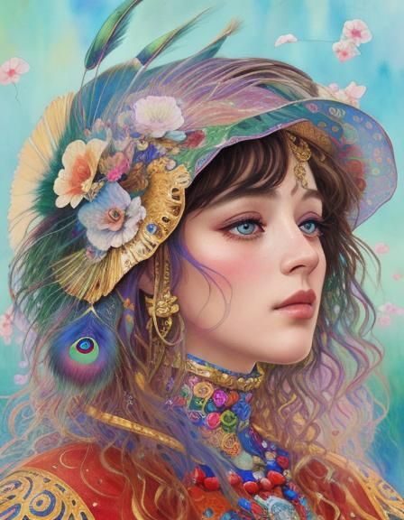 Feathered headpiece
