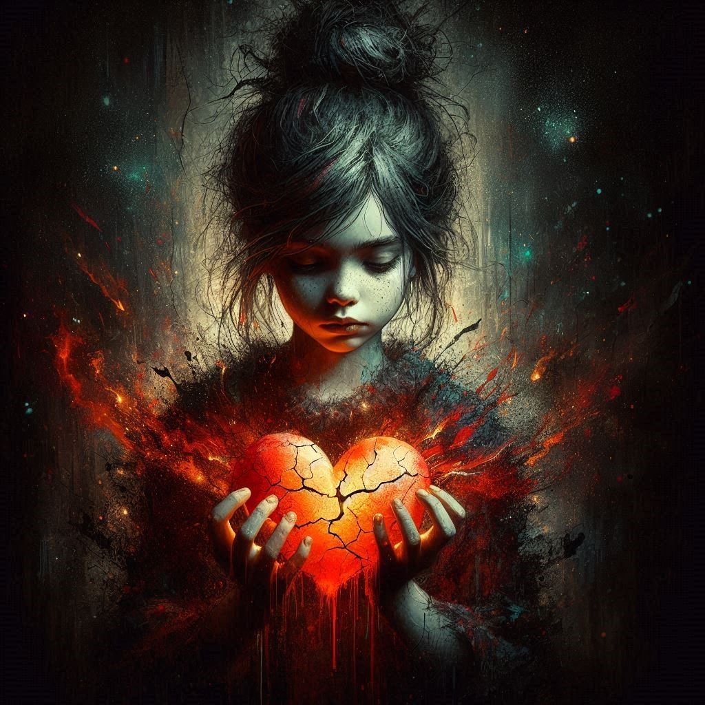 Burning Heart2....(That's why I hate Flux...it mutilated my photo)