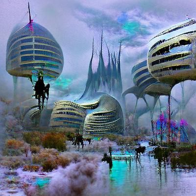 futuristic dying fantasy world