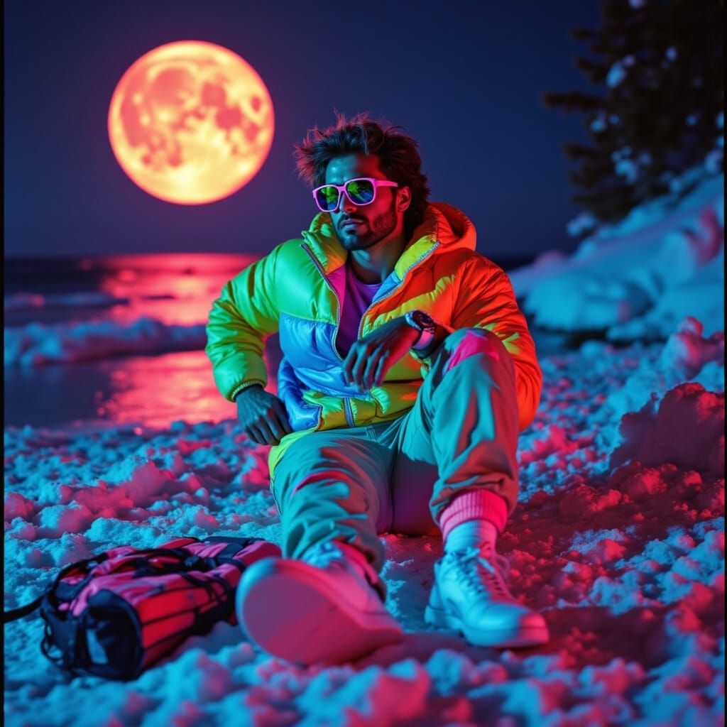 <lora:80s Leisure Shots:1.0> Battle under a glowing moon.

80s inspired neon attire, leisure shot