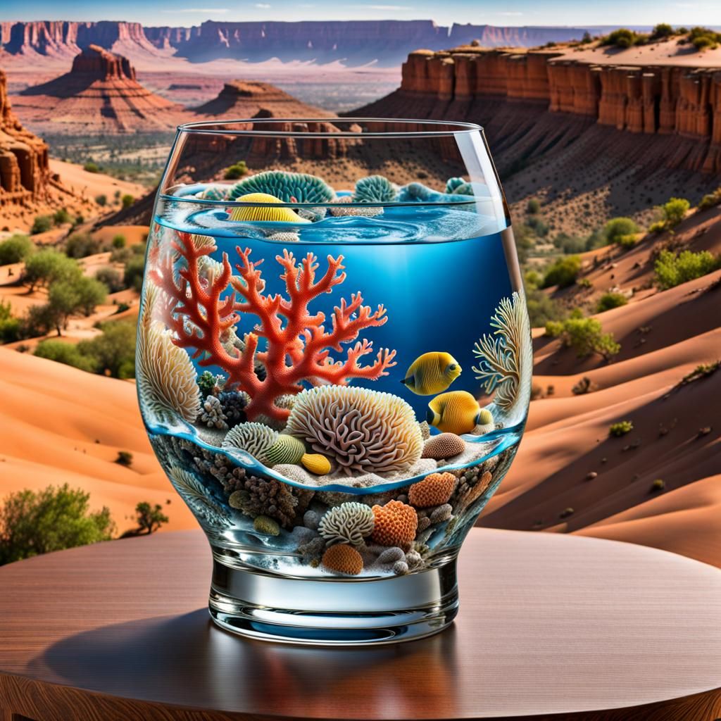 Your glass of water  by @Staircase Flash