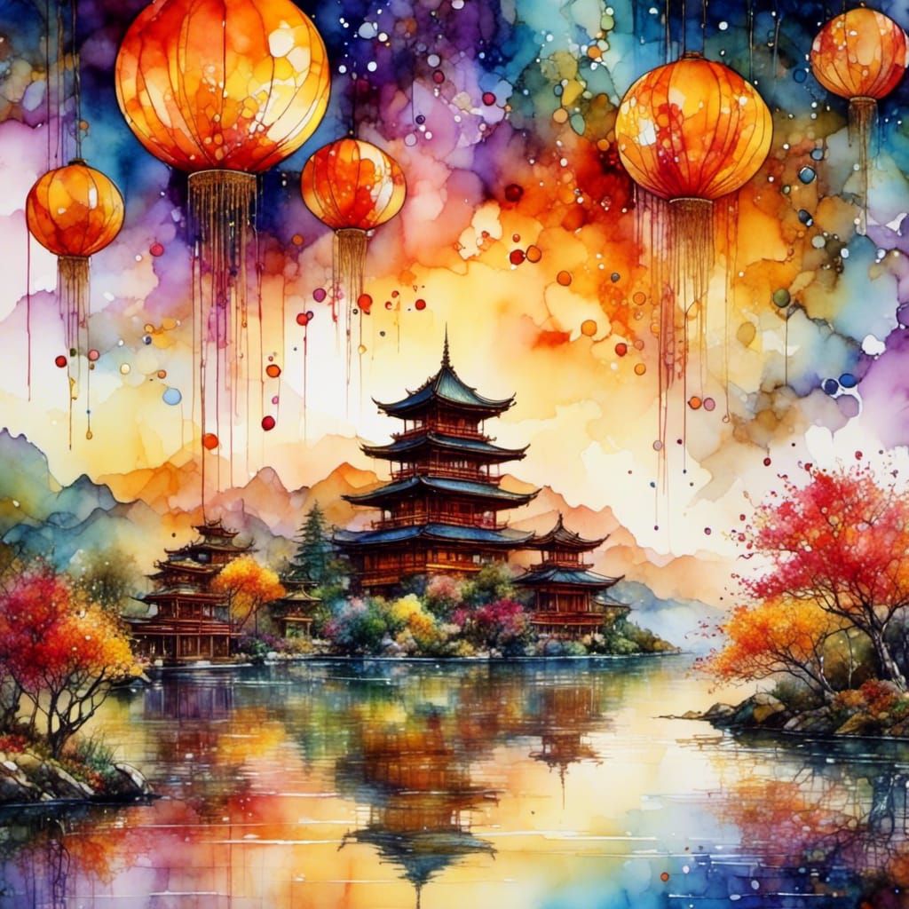 hanging lanterns  by @bonnie