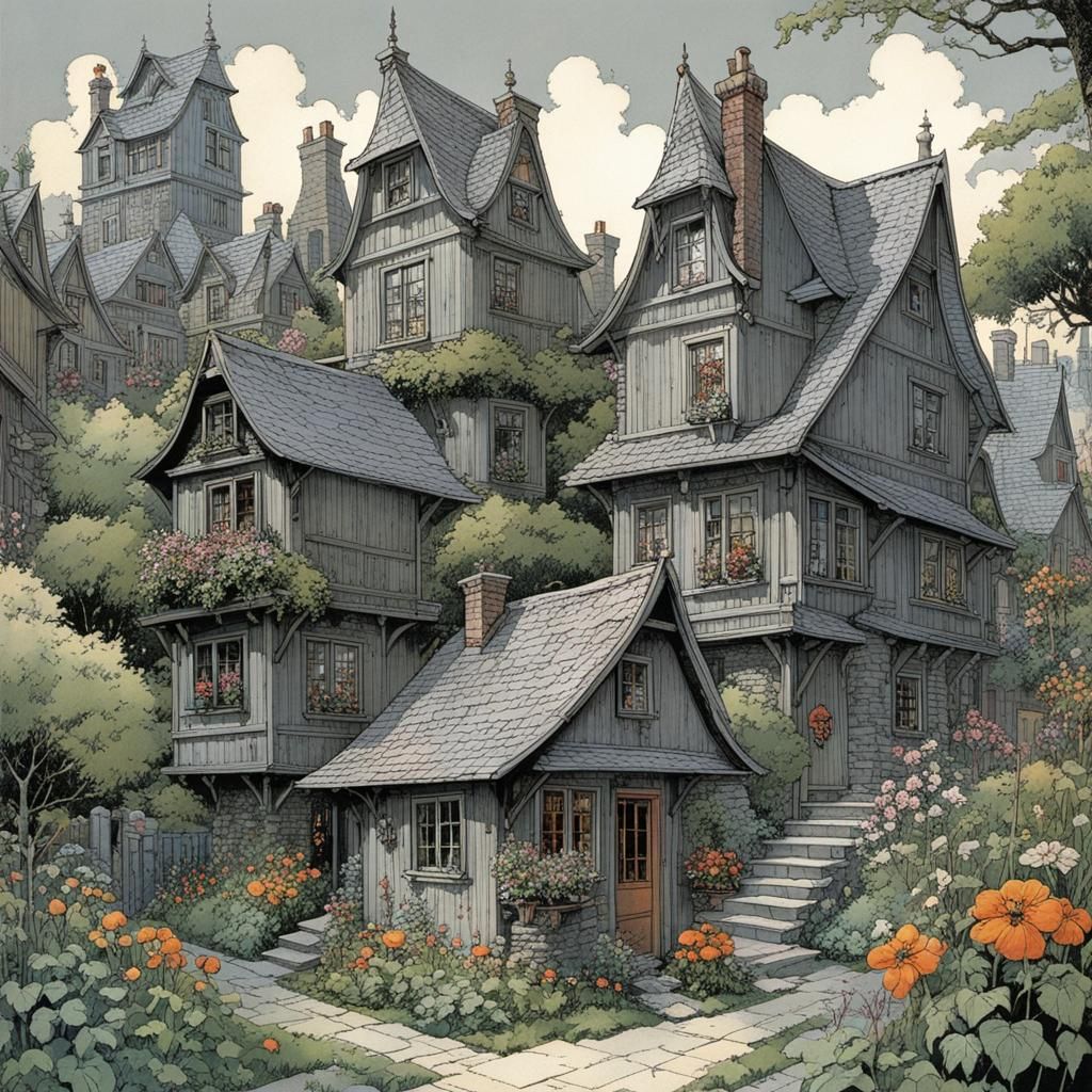 in a gray forbidding city a tiny!!! cozy cottage in a tiny!!...