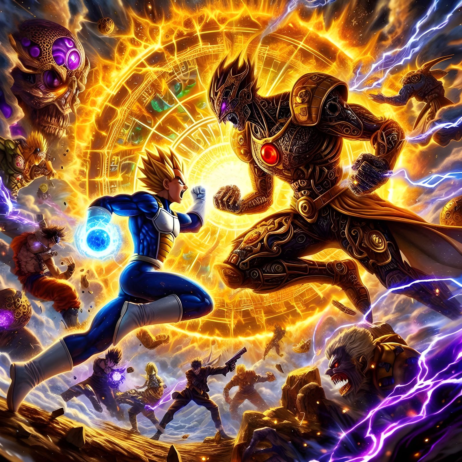 JoJo no Kimyou na Bouken' and 'Dragon Ball Z - Crossover v3