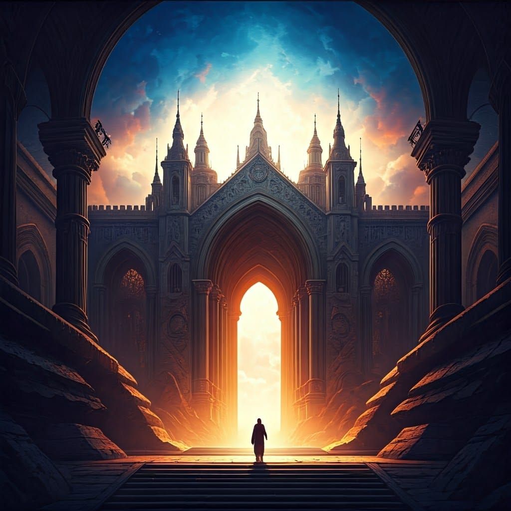Majestic Gateway to Heaven Matte Painting