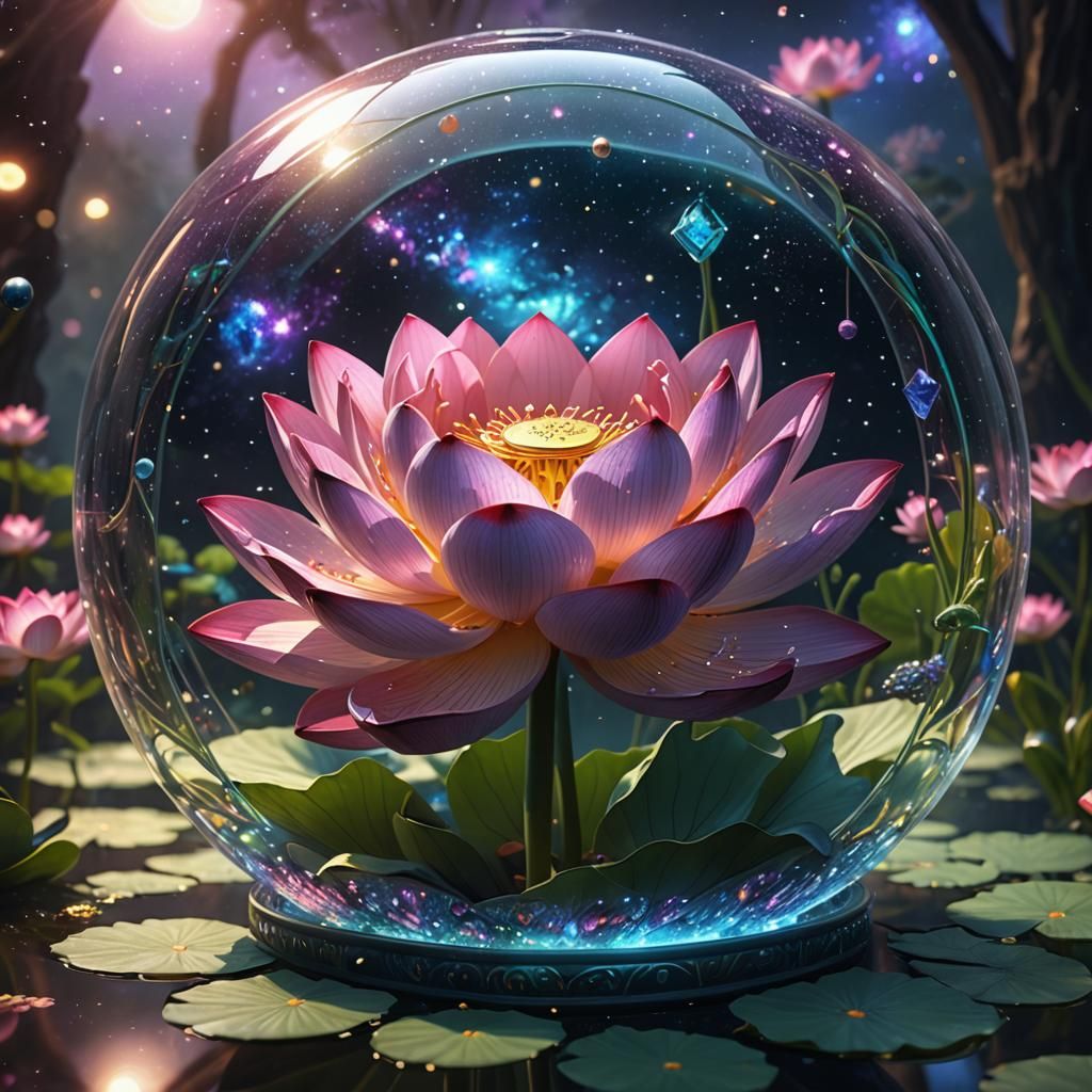 A lotus flower in full bloom.