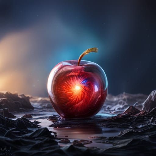 Apple Containing a Cosmic Explosion  by @Micheal Bomberger