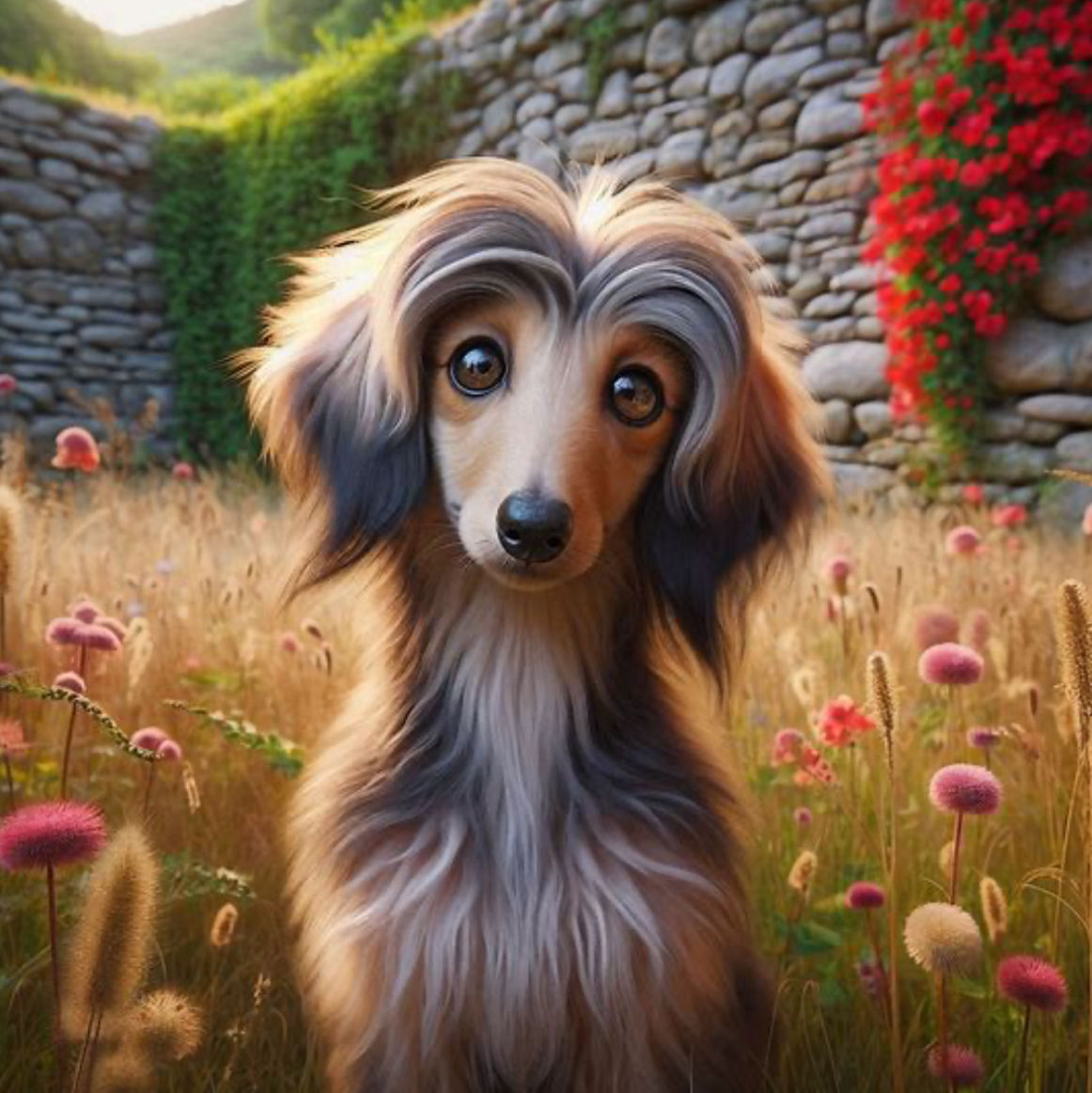 Baby afghan hound