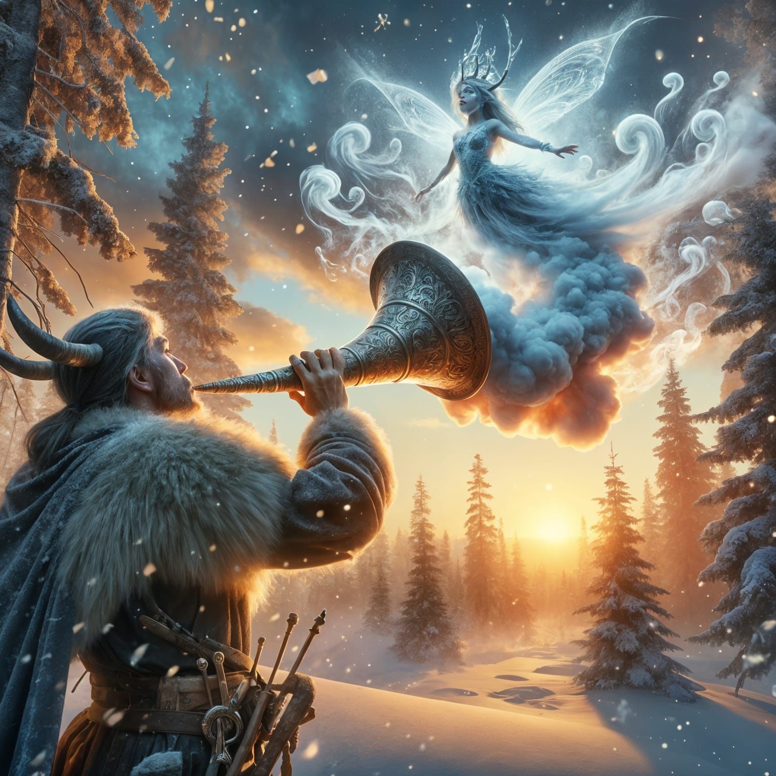 Magical Viking Hunting Horn  by @Vixsin