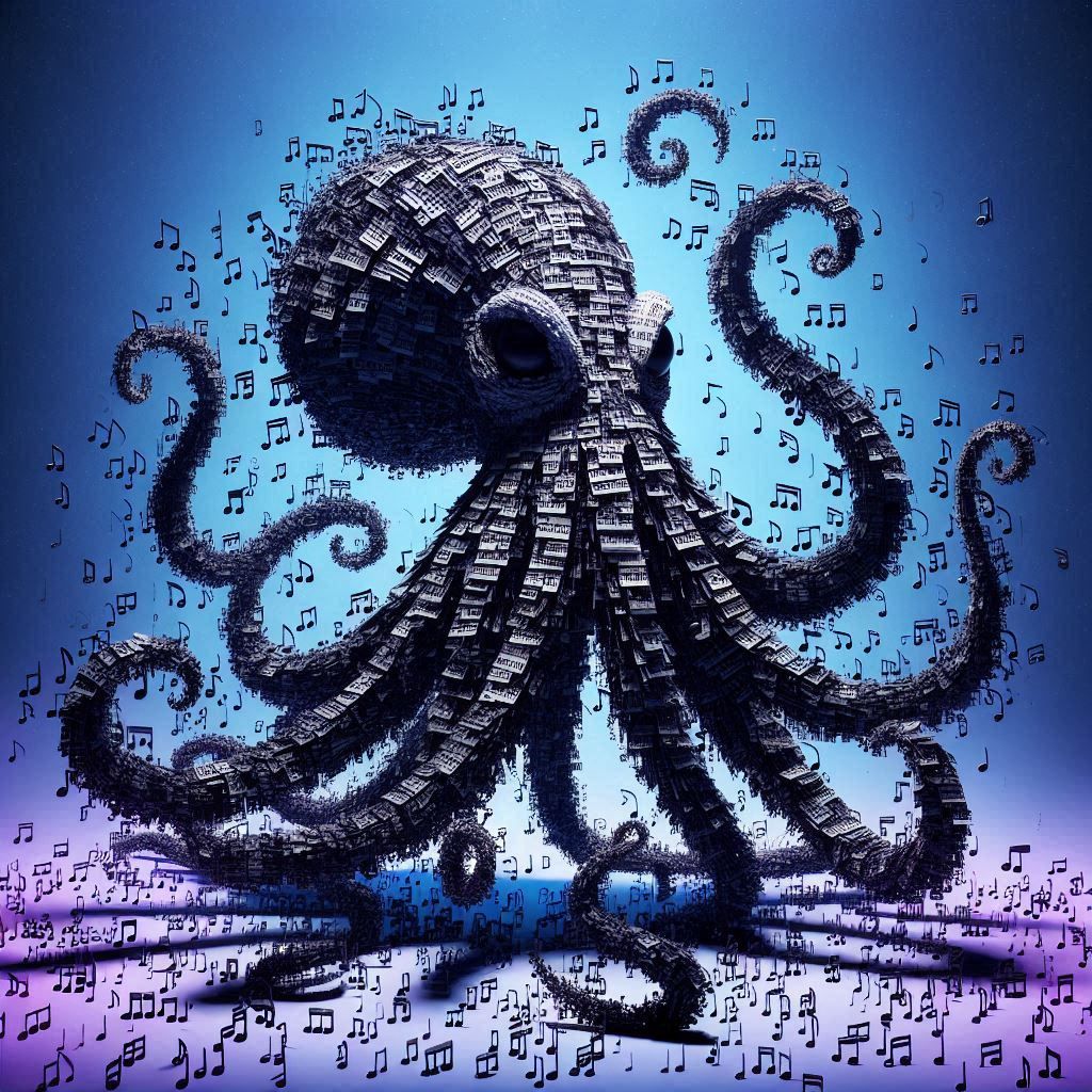 Musical Notes shape Into Kraken 2